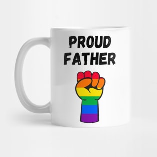 Proud Father Rainbow Pride T Shirt Design Mug